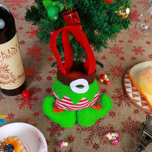 Tissu collé adhésif Sac de pomme de Noël Vert pièce