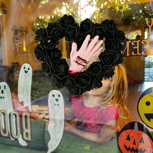 Plastic Garland Ornaments Halloween Design black PC