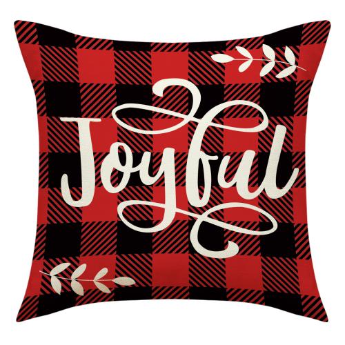 Linen Throw Pillow Covers christmas design & washable printed PC