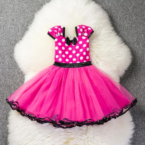 Polyester Robe d’une seule pièce de fille Imprimé Point plus de couleurs pour le choix pièce