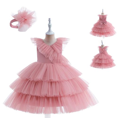Polyester Robe d’une seule pièce de fille Solide plus de couleurs pour le choix pièce
