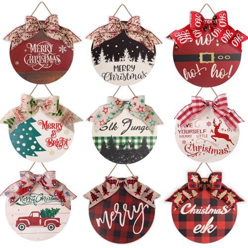 Bois Cintre de porte de Noël couleur et motif différents pour le choix pièce