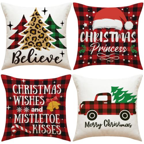 Linen Throw Pillow Covers washable printed PC