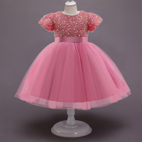 Gaze & Polyester Robe d’une seule pièce de fille Imprimé plus de couleurs pour le choix pièce