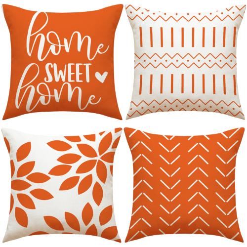 Linen Throw Pillow Covers washable printed PC