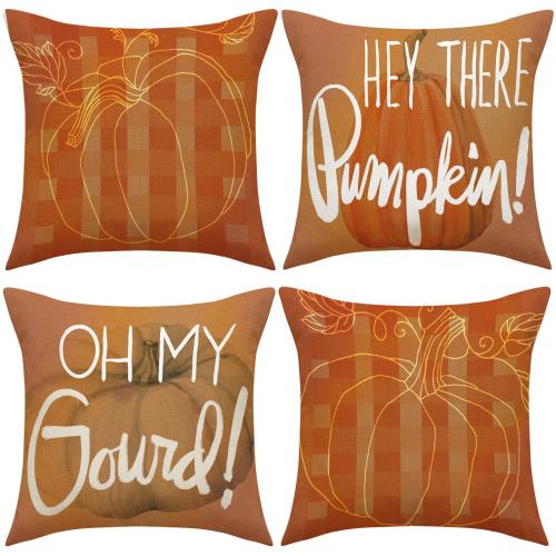 Linen Throw Pillow Covers washable printed PC