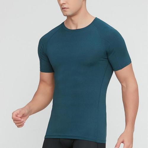 Spandex & Polyester Quick Dry Men Sport Top flexible & breathable Solid PC