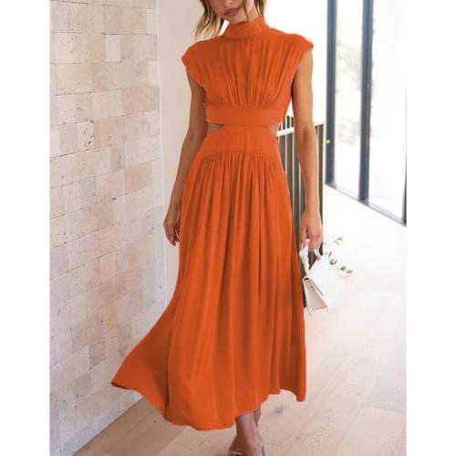 Polyester One-piece Dress slimming Solid PC