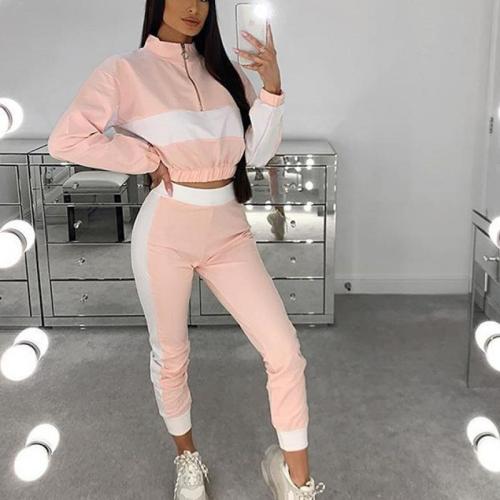 Poliéster Conjunto casual de las mujeres, Pantalones & parte superior, más colores para elegir, Conjunto