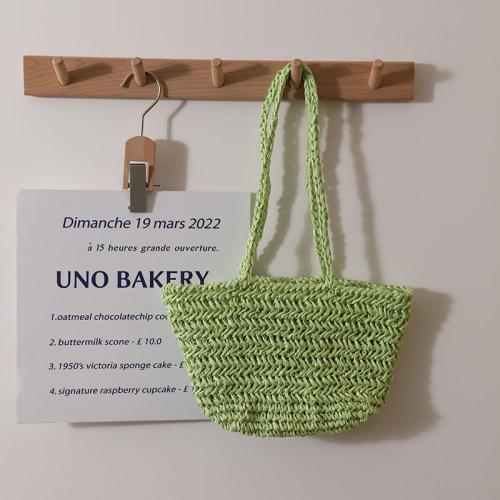 Paper Rope Beach Bag & Easy Matching Woven Shoulder Bag large capacity Polyester Solid PC