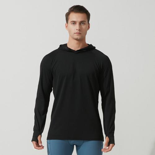 Spandex & Polyester Quick Dry Men Sweatshirts slimming & breathable Solid PC