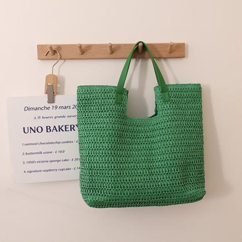 Straw Beach Bag & Easy Matching Woven Tote large capacity Polyester PC