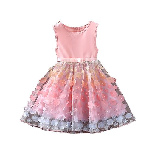 Polyester Robe d’une seule pièce de fille Patchwork Autres plus de couleurs pour le choix pièce