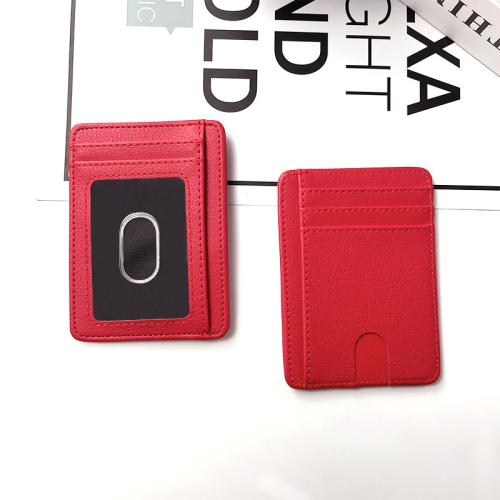 PU Leather RFID-blocking Card Holder Multi Card Organizer & portable Solid PC