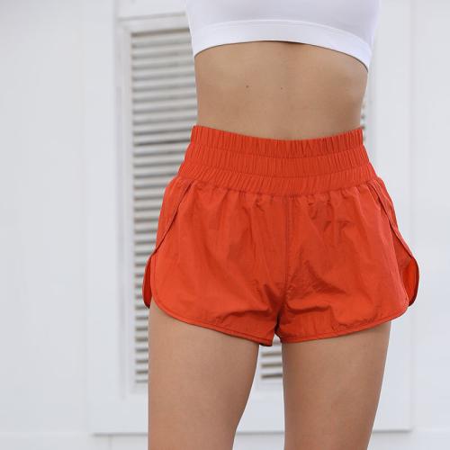 Nylon Middle Waist Shorts plain dyed Solid PC
