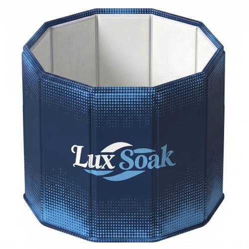 PVC & Cotton Foldable Bathtub, durable & different design for choice, printed, letter, blue,  PC