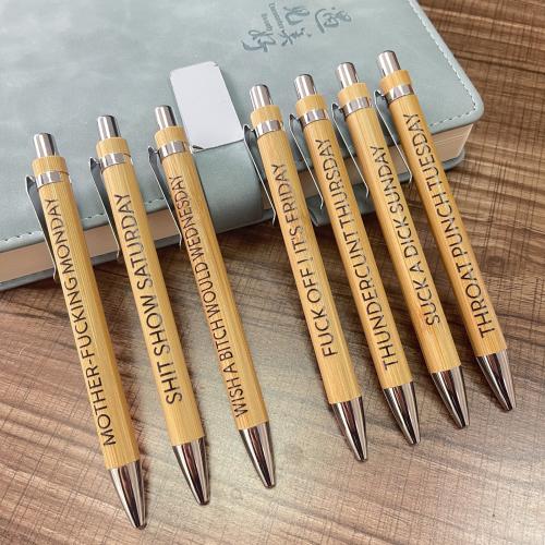 Wood Ballpoint Pen seven piece Set