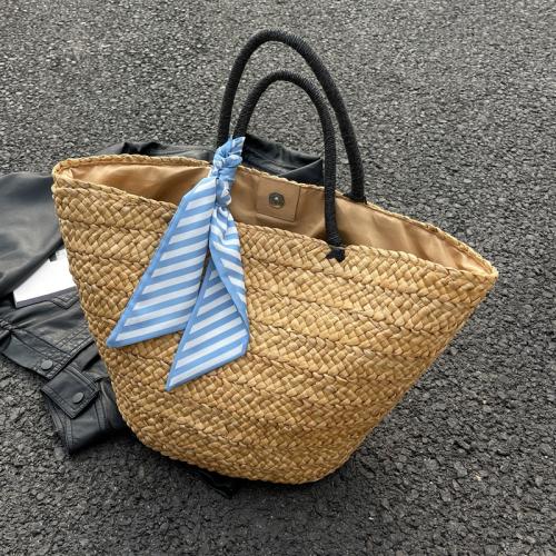 Straw Woven Shoulder Bag large capacity PC