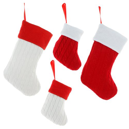 Tissus non tissés & Tricoté Chaussettes de décoration de Noël plus de couleurs pour le choix pièce