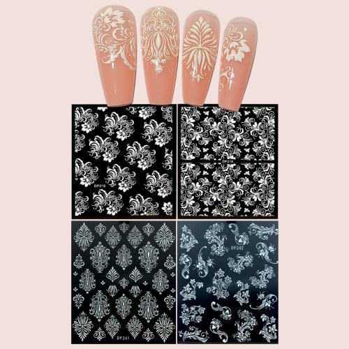 Stickers Creative Nail Decal for women white PC