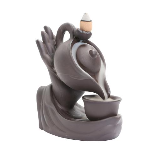 Purple Clay Backflow Burner for home decoration handmade PC