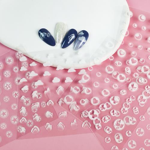 Stickers Creative Nail Decal for women white PC