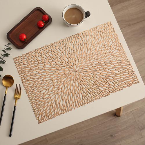 PVC thermostability & easy cleaning Table Mat durable & hollow Solid PC