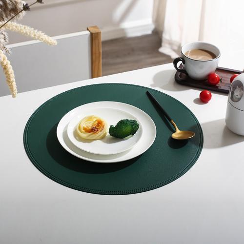 PU Leather thermostability & easy cleaning Table Mat durable Solid PC