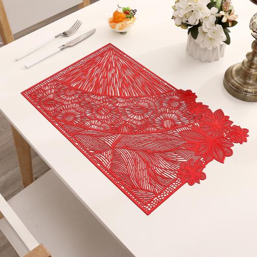 PVC thermostability & Waterproof & Multifunction Table Mat hollow Solid PC