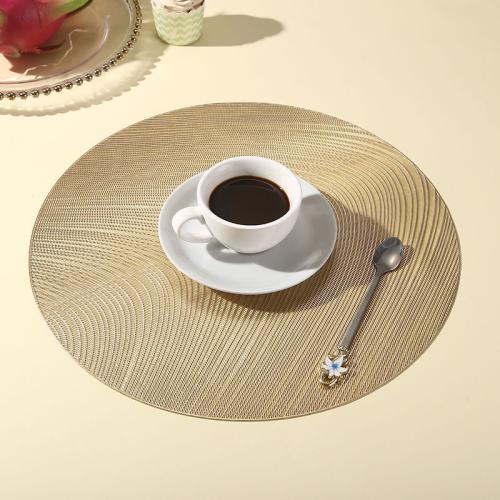 PVC easy cleaning & Concise & anti-scald Table Mat gold foil print Solid PC