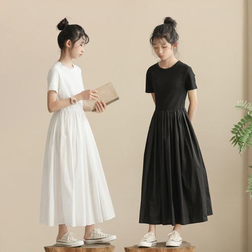 Coton Robe d’une seule pièce de fille Patchwork Solide plus de couleurs pour le choix pièce