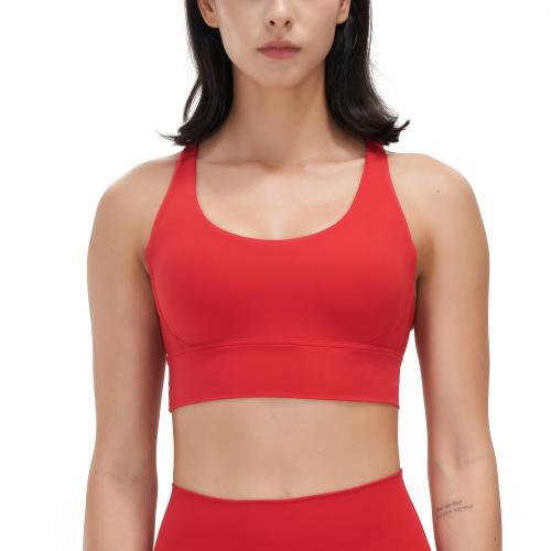 Polyamide & Spandex Sport Bra shockproof & sweat absorption Solid PC