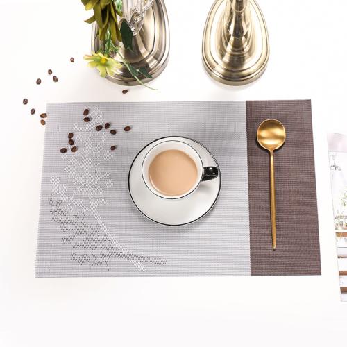 PVC antibacterial & mildew proofing & anti-scald Table Mat Solid silver PC