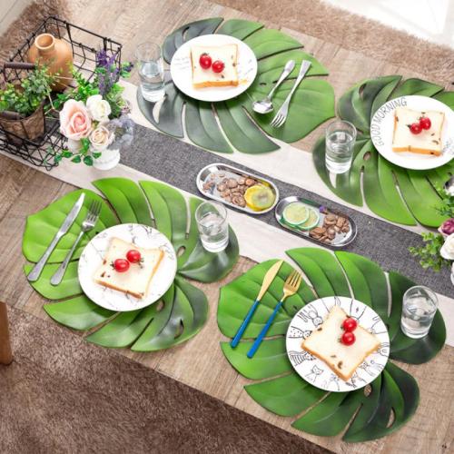 PVC thermostability & Waterproof Table Mat Solid green PC