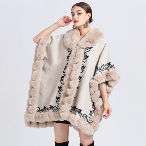 Pluche & Acryl & Polyester Mantel Poncho Gebreide Solide meer kleuren naar keuze : stuk