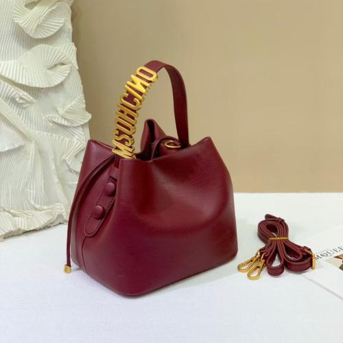PU Leather Bucket Bag Handbag soft surface & attached with hanging strap Polyester Solid PC