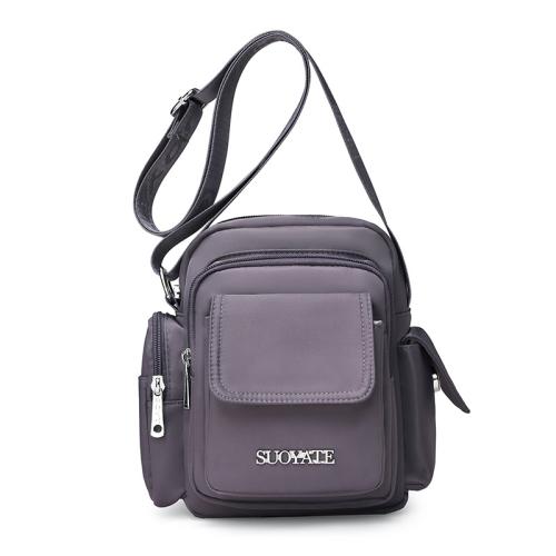 Nylon Box Bag Crossbody Bag large capacity & soft surface & waterproof Polyester Solid PC