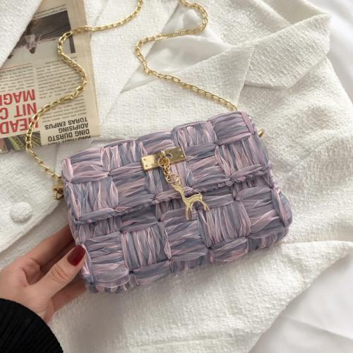 Polyester Box Bag Crossbody Bag with chain PC