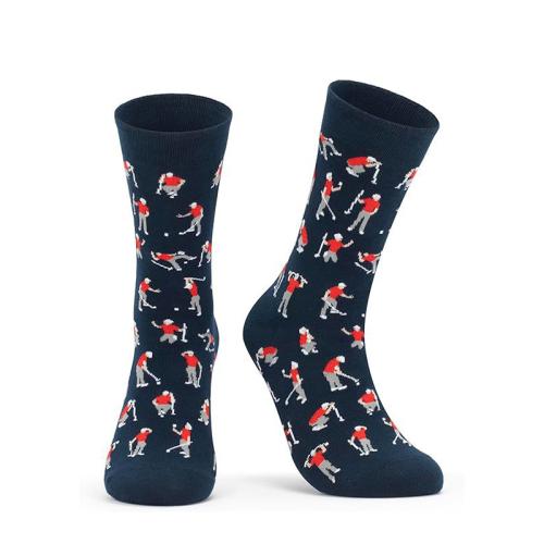 Spandex & Polyester & Cotton Men Sport Socks sweat absorption & breathable Navy Blue :33-43 Pair