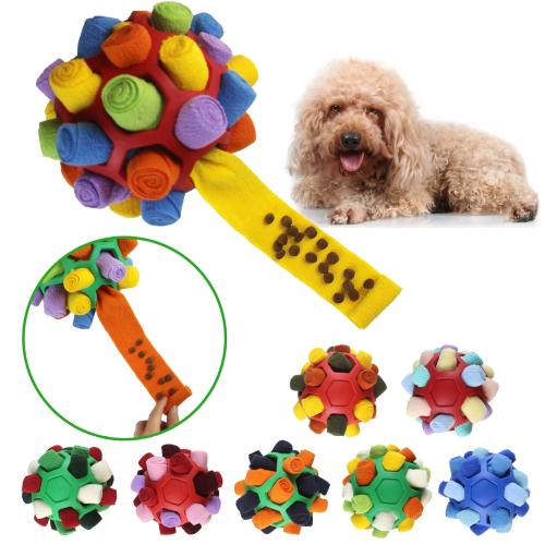 Thermo Plastic Rubber & Polar Fleece Pet Sniff Ball hardwearing PC