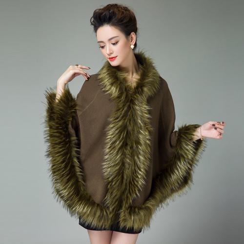 Pluche & Acryl & Polyester Mantel Poncho Gebreide meer kleuren naar keuze : stuk