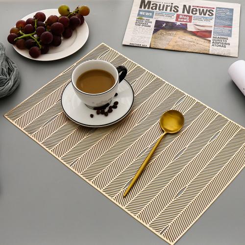 PVC Rubber thermostability & easy cleaning & Concise Table Mat hollow Solid PC