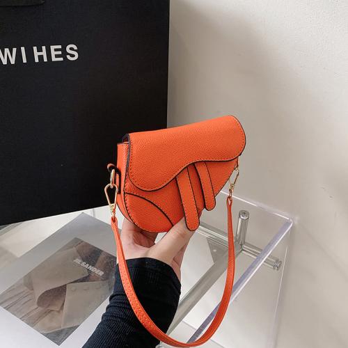 PU Leather Saddle Shoulder Bag attached with hanging strap PC
