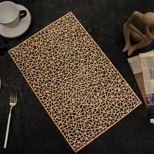 PVC thermostability & easy cleaning Table Mat durable & hollow Solid PC