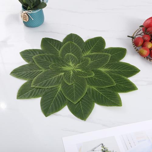PEVA thermostability & easy cleaning Table Mat durable Solid green PC