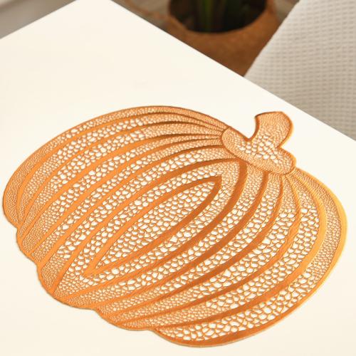 PVC anti-scald & Waterproof Table Mat hollow gold PC