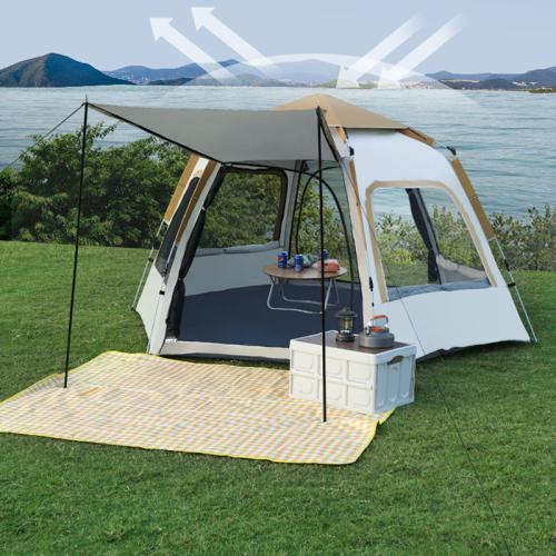FRP & Fiberglass & Silver Plasters Fabric & Oxford foldable Tent & breathable Solid gray PC