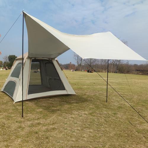 Fiberglass & Silver Plasters Fabric & Oxford foldable Outdoor Multifunctional Canopy Solid two different colored PC