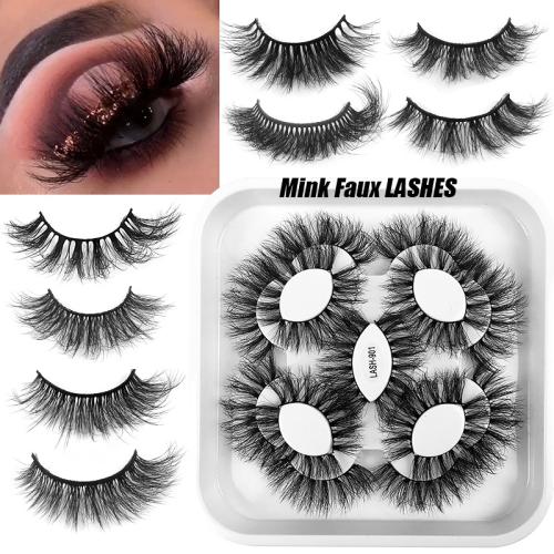 Chemical Fiber False Eyelashes black Set