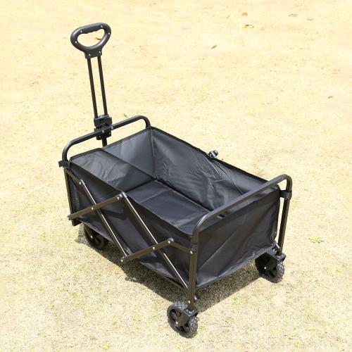 Cloth & Metal Outdoor & foldable Portable Cart durable Solid black PC
